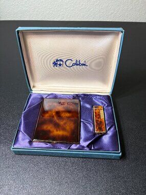 Vintage Colibri Cigarette Case & Lighter in Original Box